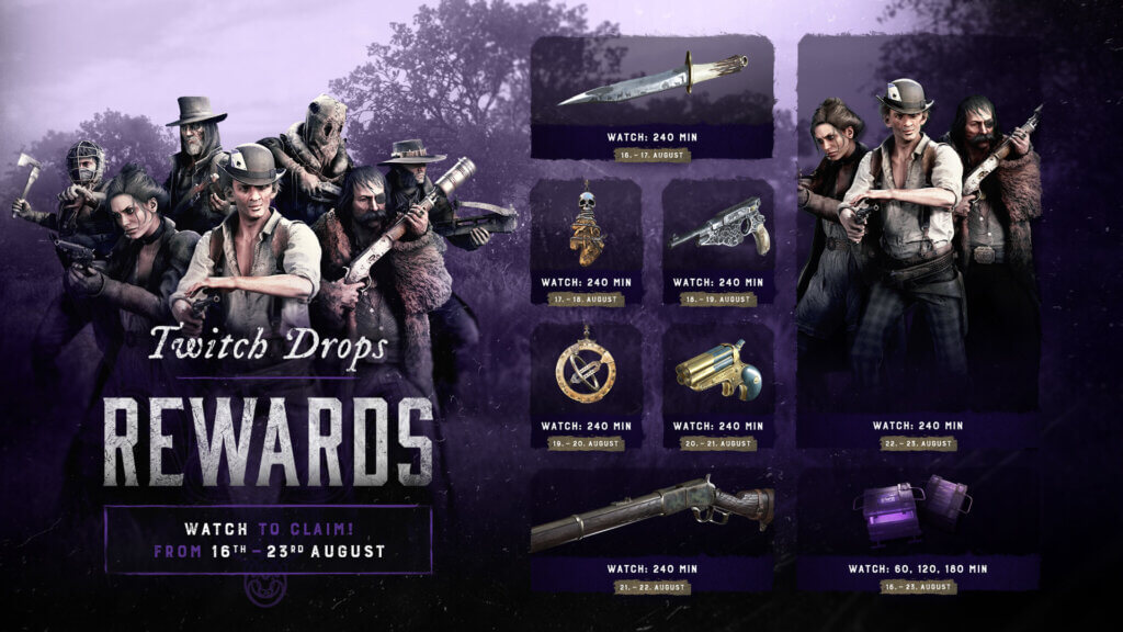 Hunt: Showdown 1896 - Twitch Drops August 2024 Überblick